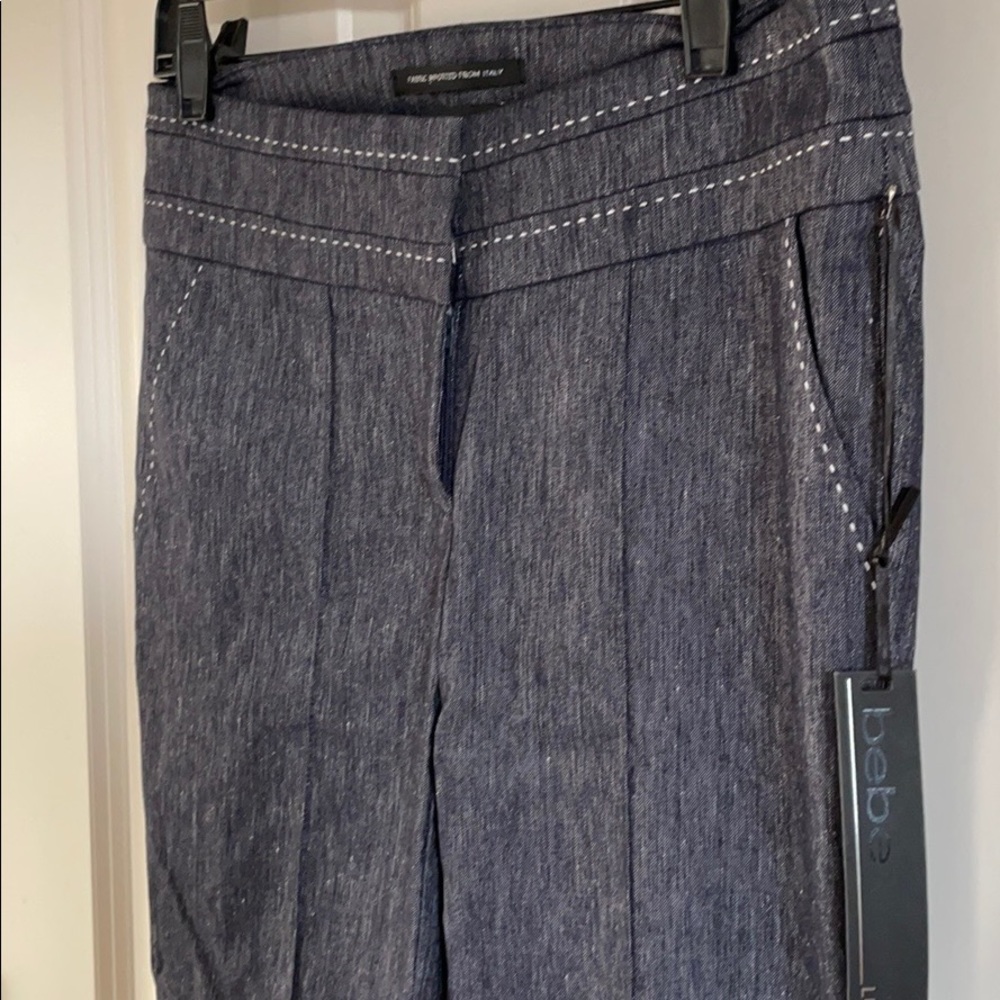 Bebe Luxe Suiting Pants. NWT. 2P. Denim Look.
Firm price.